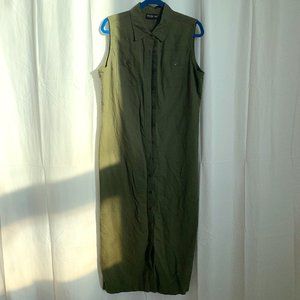 Style & Co Button Up Collared Tank Maxi Dress